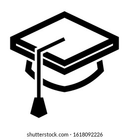 mortarboard icon isolated sign symbol vector illustration - high quality black style vector icons
