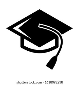 mortarboard icon isolated sign symbol vector illustration - high quality black style vector icons
