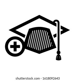 mortarboard icon isolated sign symbol vector illustration - high quality black style vector icons
