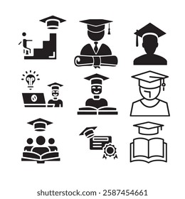 mortarboard icon isolated sign symbol vector illustration - Collection of high quality black style vector icons
