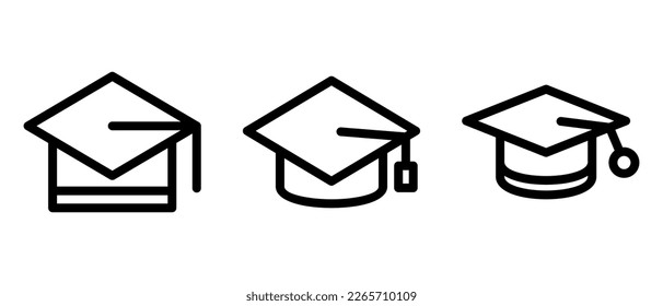 mortarboard icon or logo isolated sign symbol vector illustration - high quality black style vector icons
