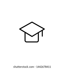 mortarboard icon sign signifier vector