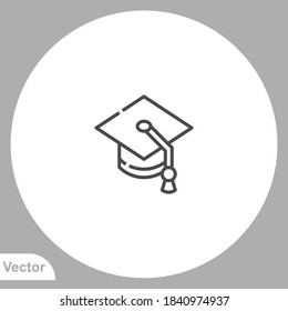 Mortarboard icon sign vector,Symbol, logo illustration for web and mobile