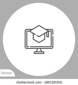 Mortarboard icon sign vector,Symbol, logo illustration for web and mobile