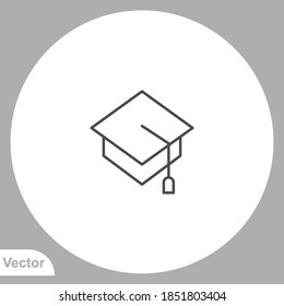 Mortarboard icon sign vector,Symbol, logo illustration for web and mobile