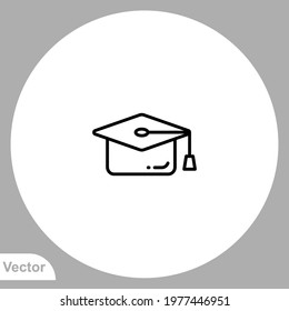 Mortarboard icon sign vector,Symbol, logo illustration for web and mobile