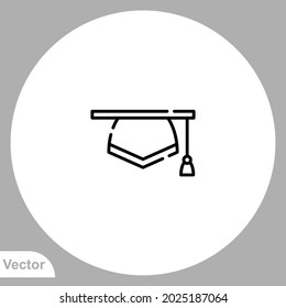 Mortarboard icon sign vector,Symbol, logo illustration for web and mobile