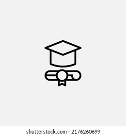 Mortarboard icon sign vector,Symbol, logo illustration for web and mobile