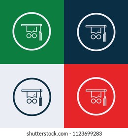 Mortarboard icon vector