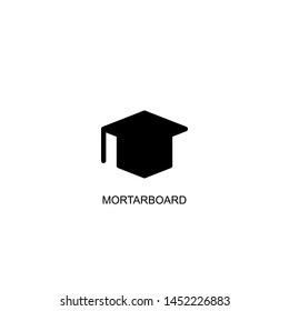 mortarboard icon vector black design