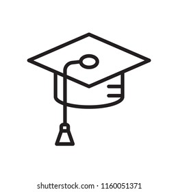 Mortarboard icon vector isolated on white background, Mortarboard transparent sign