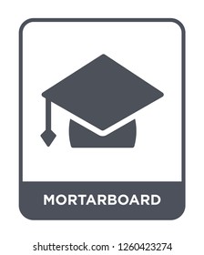 mortarboard icon vector on white background., mortarboard simple element illustration