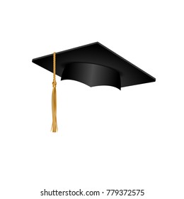 Mortarboard isolated - vector illustration