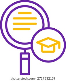 Mortarboard linha de dois cor vetor linha de duas cores ícone de vetor design