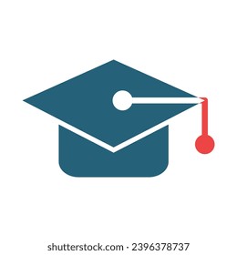 Mortarboard Vector Glyph Two Color Icons For Personal And Commercial Use.
