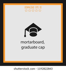 mortarboard  vector icon