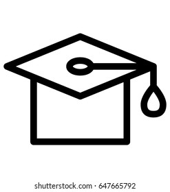 Mortarboard Vector Icon 