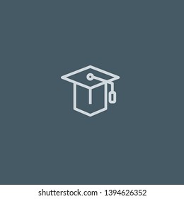 Mortarboard vector icon. Mortarboard concept stroke symbol design. Thin graphic elements vector illustration, outline pattern for your web site design, logo, UI. EPS 10.