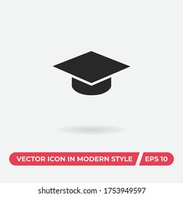 Mortarboard vector icon, simple sign for web site and mobile app.