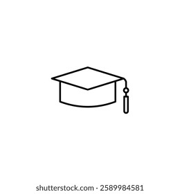 Mortarboard Vector line icon icons design