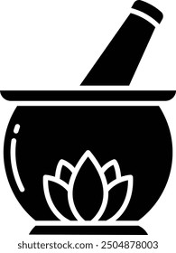 Mortars solid glyph vector illustration