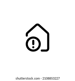 Mortgage Alerts Icon. House Icon With Exclamation Mark. House Icon And Alert, Error, Alarm, Danger Symbol. Alert, House, Live, Mortgage, Alarm, Attention, Building, Business, Button, Caution, Clip+art