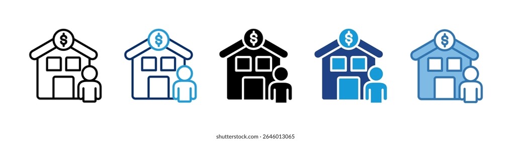 Elemento de icono de aplicación hipotecaria para diseño