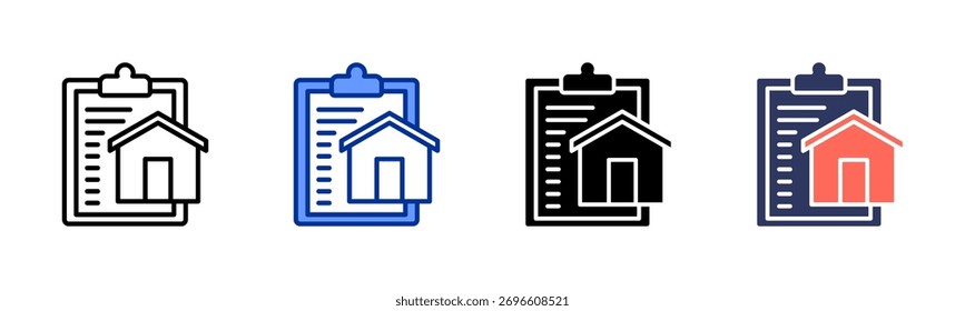 Mortgage Application icon sheet multiple style collection