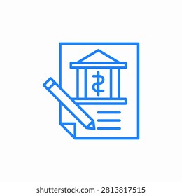 mortgage application icon sign vector