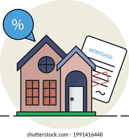 mortgage approval estimator Concept, Home Lending or Loan Approved Vector Icon Design, urban and suburban house Symbol, Real Estate and Property  Sign, Financing an Apartment  Stock illustration