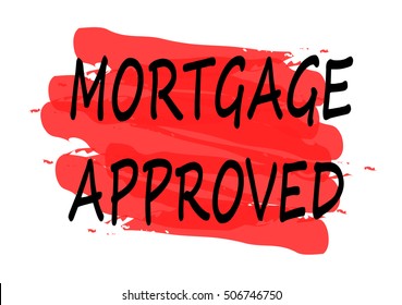 mortgage approved vector card