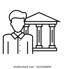 Mortgage Broker Vector Icon Design concept