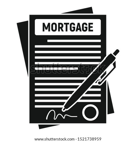 Mortgage contract paper icon. Simple illustration of mortgage contract paper vector icon for web design isolated on white background
