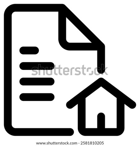 Mortgage Document Icon for Banking Bank Finance
