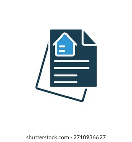 iconos de documentos hipotecarios contorno y estilo plano, fondo transparente