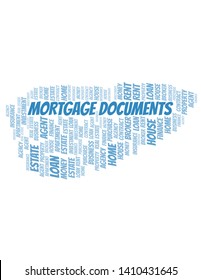 Mortgage Documents word cloud. Wordcloud made with text only.