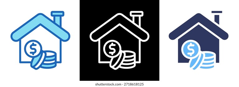 Icono de financiamiento hipotecario Ilustración vectorial triplestyle