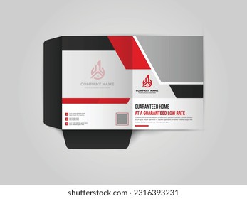 Mortgage folder template design, Folder design, cover for catalog, brochures, real estate Business Presentation Folder Template For Corporate catalog, brochure, design. 