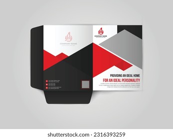 Mortgage folder template design, Folder design, cover for catalog, brochures, real estate Business Presentation Folder Template For Corporate catalog, brochure, design. 