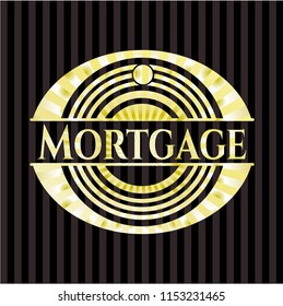 Mortgage golden badge or emblem