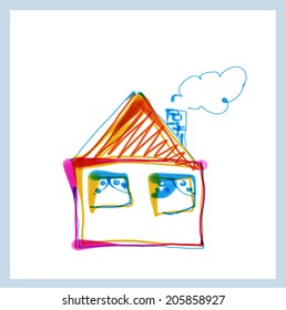 Mortgage and home concept. Vector Illustration for Text