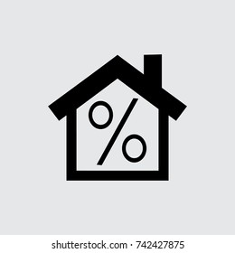 Mortgage, house vector icon