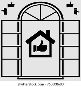 Mortgage, house vector icon