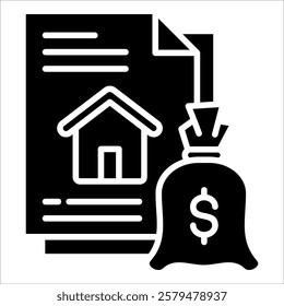 Mortgage Icon Element For Design