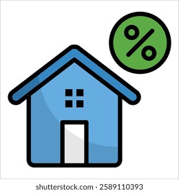 Mortgage Icon Element For Design