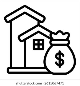 Mortgage Icon Element For Design