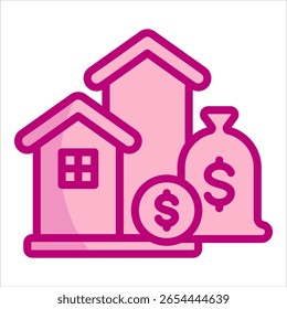Mortgage Icon Element For Design