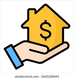 Elemento de icono hipotecario para el diseño