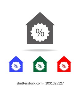 mortgage icon. Elements in multi colored icons for mobile concept and web apps. Icons for website design and development, app development on white background