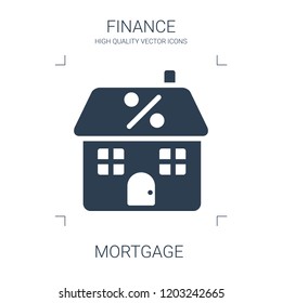 mortgage icon. high quality filled mortgage icon on white background. from finance collection flat trendy vector mortgage symbol. use for web and mobile